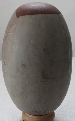 SHIVA LINGAM Heilstein aus fluß Narmada, Indien, nach Vedic-tradition bearbeitet