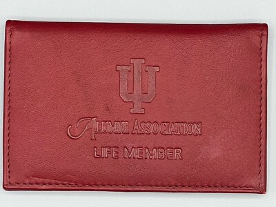 Indiana University Hoosiers Alumni Association Leather Business Card Case  Wallet
