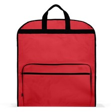 DALIX 60" Professional Garment Bag Cover Suits Pants Gowns Dresses Foldable Red