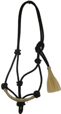 Nylon Rope Horse Halter Hand Braided Rawhide Noseband Training Tack Full/Standa