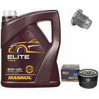 MotoröL Set 5W40 5 Liter + ÖLfilter + ÖLablassschraube FüR Dacia Renault Megane