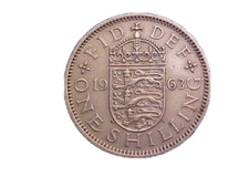 1963 Great Britain Elizabeth II 1 Shilling KM# 904 - Nice Circ Coin -c1561xux