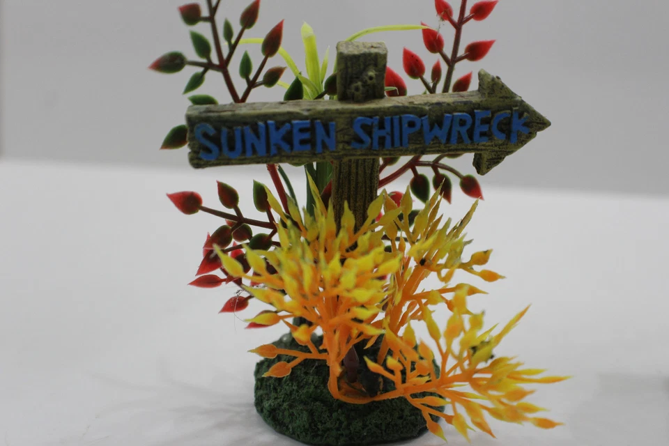 Decoração de naufrágio de aquário afundado 6 x 6 x 2,5 decoração barco e placa navio caverna - Imagem 2 de 4