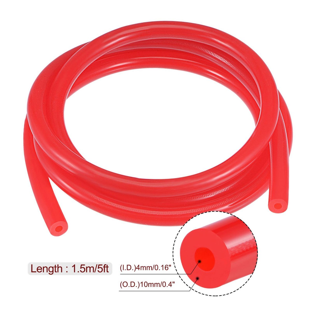 Tube En Silicone 3mm ID X 6mm OD 50 Mètres - Tuyau Flexible Résistant Haute Température QWORK