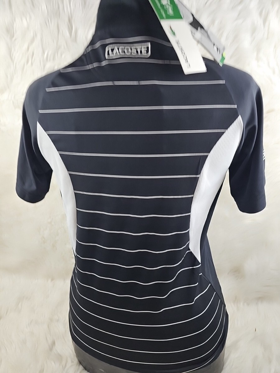 NWT Lacoste Andy Roddick Black White Tennis Polo Shirt size 14