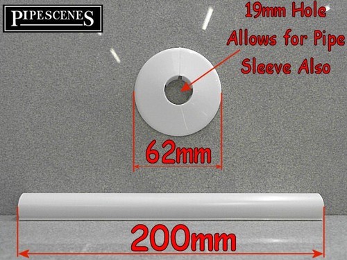 White Radiator Pipe Cover Kit made by Talon Snappit 200mm Long - Picture 3 of 6