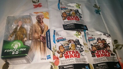 Star Wars Force Link 2.0 Supreme Leader SNOKE 4''  Figure+3 MICROFORCE BAGS 12#9