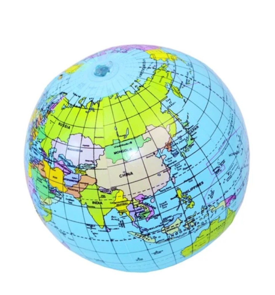 Inflatable Globe 40cm Educational Fun Ball