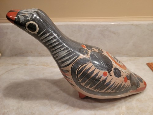 Vintage Signed Tonala Mexico Redware Pottery Decorative Folk Art Bird - Picture 3 of 7