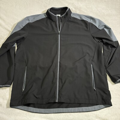 Mens Callaway Full Zip Golf Jacket Sz XXL Black And Gray | eBay