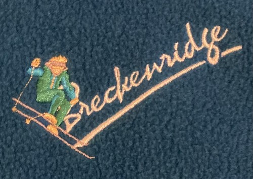 Vintage 80s 90s Womens L Teal Fleece Vest Breckenridge Ski DALANDZ of Colorado - Picture 2 of 6