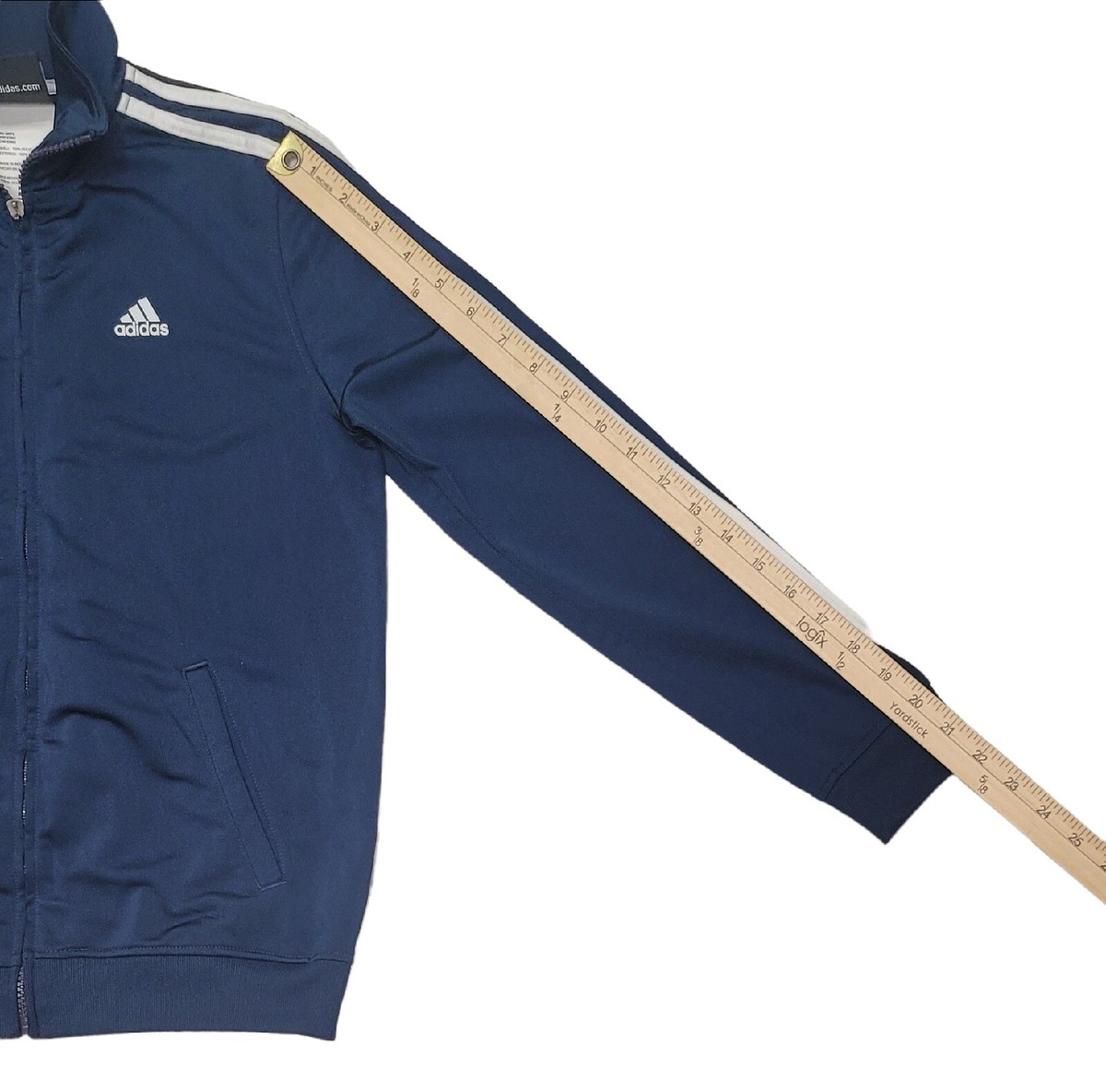 ADIDAS Essentials 3 Stripes Track Navy Blue Jacket Size M 10