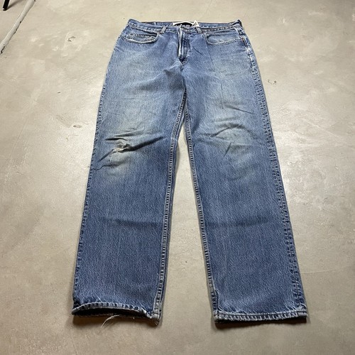 Gap Vintage Loose Relaxed Jeans 90s Y2K Skater Baggy 35x34 33 Men’s Distressed - Picture 1 of 15