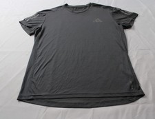 Adidas Men's Aeroready Own The Run Regular Fit Running Tee EH6 Grey Medium