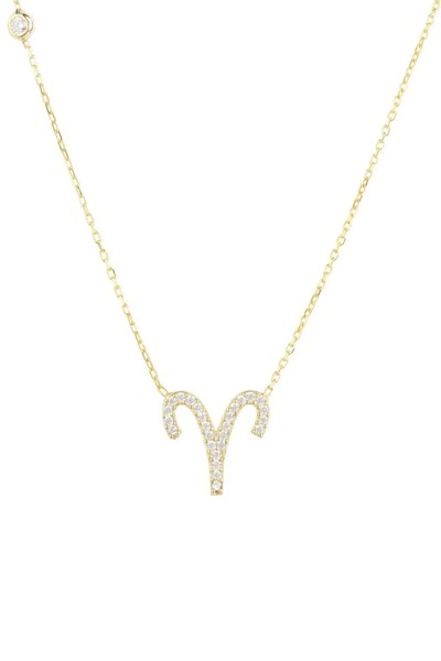 Latelita AnhäNger Halskette Zodiac Sternzeichen Gold Widder Cubic Zirconia-image