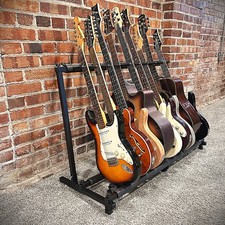 9-Space Multi Guitar Rack Stand (Foldable) for Acoustic Electric & Bass Guitars