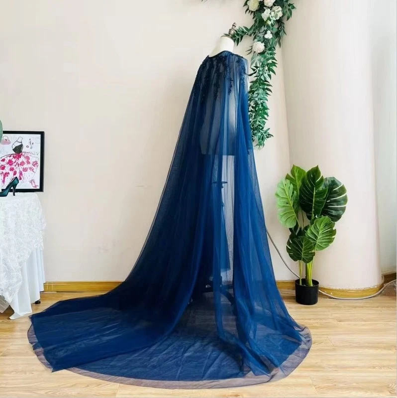 Apliques de encaje Capa de boda Noche Fiesta Capa Chaqueta Accesorios nupciales Foto 4 de 4