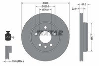 2X Textar Bremsscheibe 92288503 FüR MAN VW