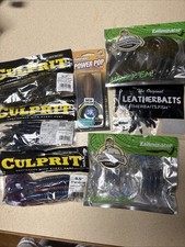 Lot Of Fishing Tackle Soft plastic culprit Worms Neko Craws Grubs And More