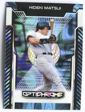 HIDEKI MATSUI 1/1 BLUE LAVE PRIZM 2025 LEAF OPTICHROME BASE NY YANKEES GREAT!