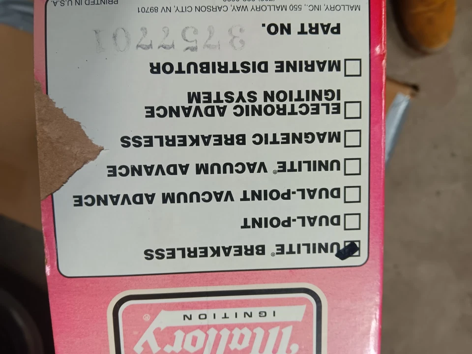 Distribuidor Mallory Unilite 3757701 - Chrysler, bloque grande 383 y 400 motores Foto 4 de 4