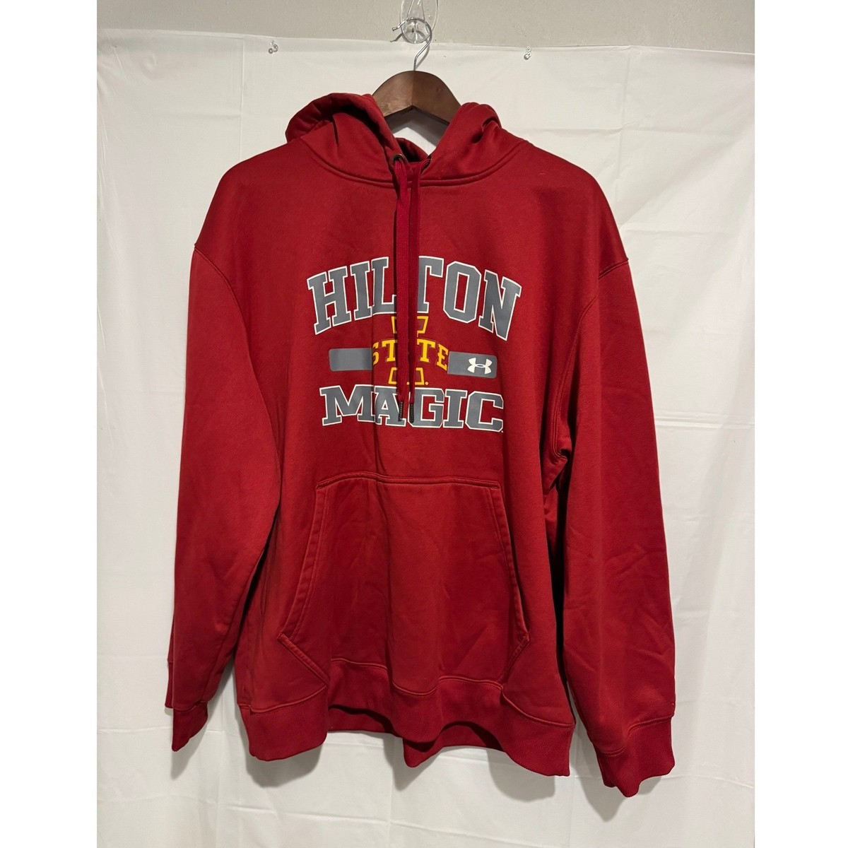 Under Armour Iowa State Cyclones Hilton Magic Hoodie Red Sweatshirt Mens XL View 2