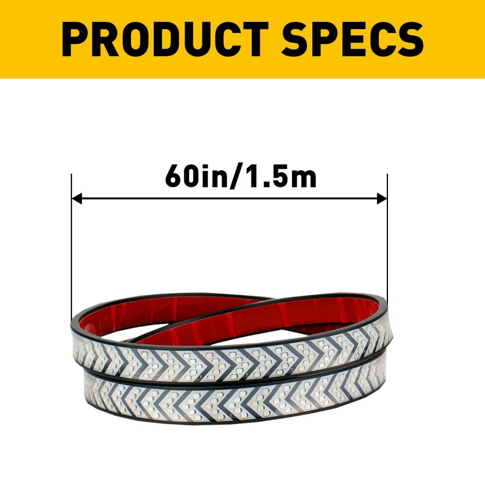 Tira de luz LED para camión de 60" barra de puerta trasera que fluye señal de funcionamiento LED de EE. UU. Foto 4 de 4