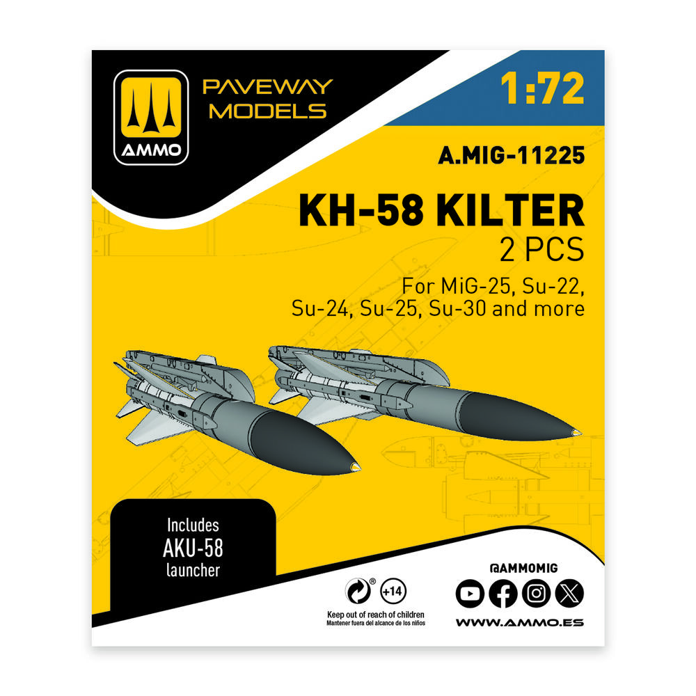 Ammo MIG A.MIG-11225 - 1/72 KH-58 KILTER (2 Pcs) - New