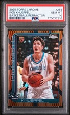 2025-26 Topps Chrome Kon Knueppel #254 RC Rookie Border Refractor PSA 10 Hornets
