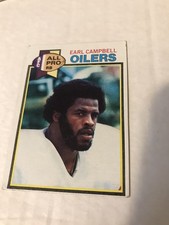 1979 TOPPS FOOTBALL EARL CAMPBELL #390 ROOKIE CARD! HOUSTON OILERS VG+. rookie card picture