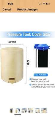 Tohonfoo Round Well Head 5°F Insulated Pump Cover Freeze Proof 16 Dia X 32 H
