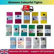Womens Girls 40 100 Denier Tights Colours One Size Semi-Opaque Dancing Girl