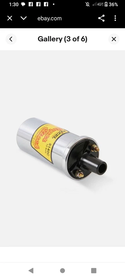 Bobina de encendido - Super Stock bobina de rendimiento universal Accel 8140C Foto 4 de 4