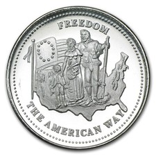 1 oz Silver Round - Johnson Matthey (Freedom, The American Way) 90.49 per troy oz