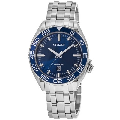 New Citizen Eco-Drive Carson Blue Dial Stainless Steel Men's Watch AW1770-53L