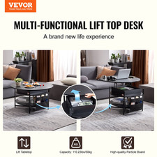 Lift Top Coffee Table, Black