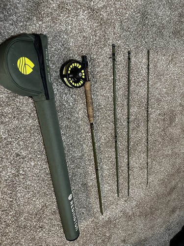 Redington Field Kit Trout 590-4 9ft 5wt Fly Fishing Rod, Reel, Line And Leader
