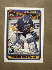 1990-91 TOPPS NHL HOCKEY Curtis Joseph Rookie Card #171 St. Louis Blues RC Cujo. rookie card picture
