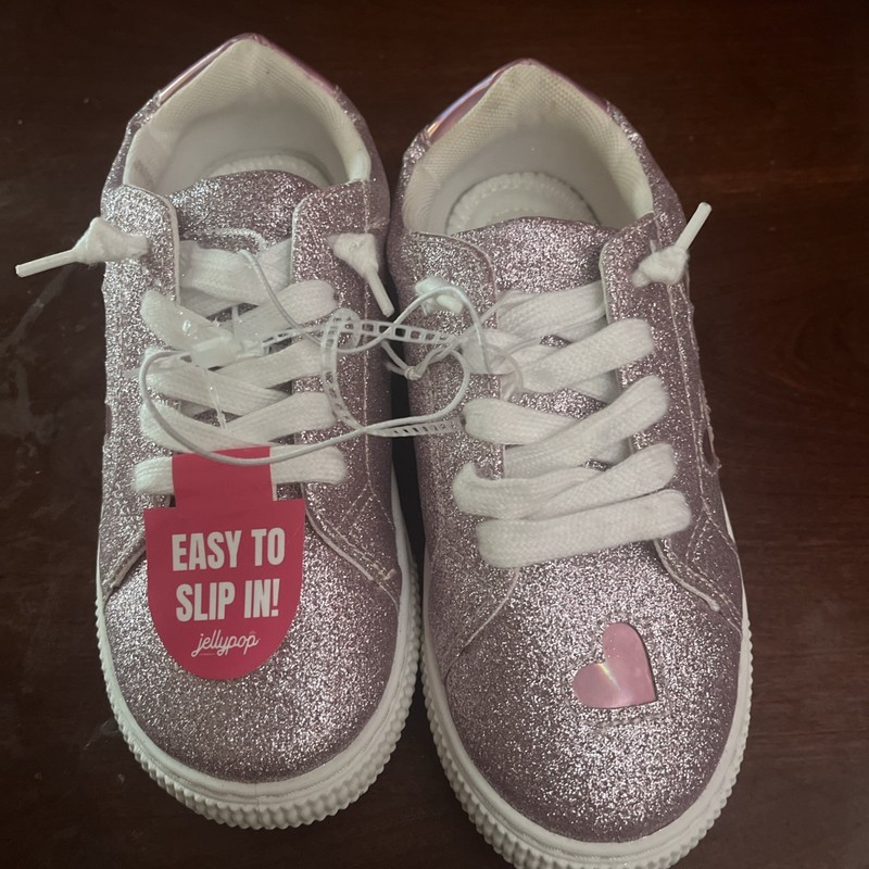 Jellypop Kids Pink Glitter Size 3M Ethan Girls  Sneakers New With tags Slip In!