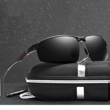Aluminum HD Polarized Photochromic Sunglasses Men Outdoor Sports Cycling Glasses
