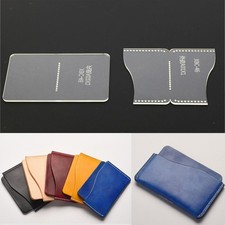 2 Pieces/Set Handmade Acrylic Card Bag Stencil Leather