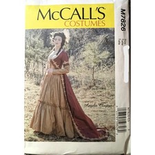 McCall's M7826 18th Century Costume Sewing Pattern Size 6-14 