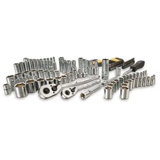 Stanley 3/8 pulgadas. y 1/4 pulg. Juego de enchufes de accionamiento con trinquetes (123 piezas)