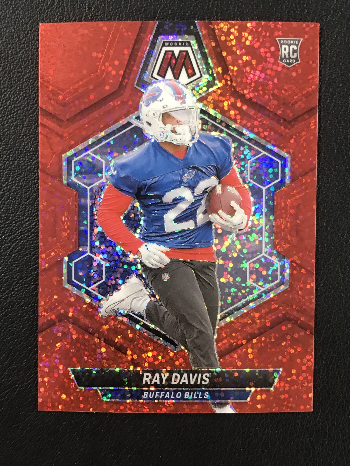 2024 Panini Mosaic #387 Ray Davis Red Sparkle Buffalo Bills