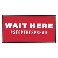 6" x 12" Wait Here Stop the Spread Floor Graphic (25 per Pack)