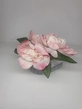 Floral Arrangement  Centerpiece with Vase Brand New with Tags Pink Floral