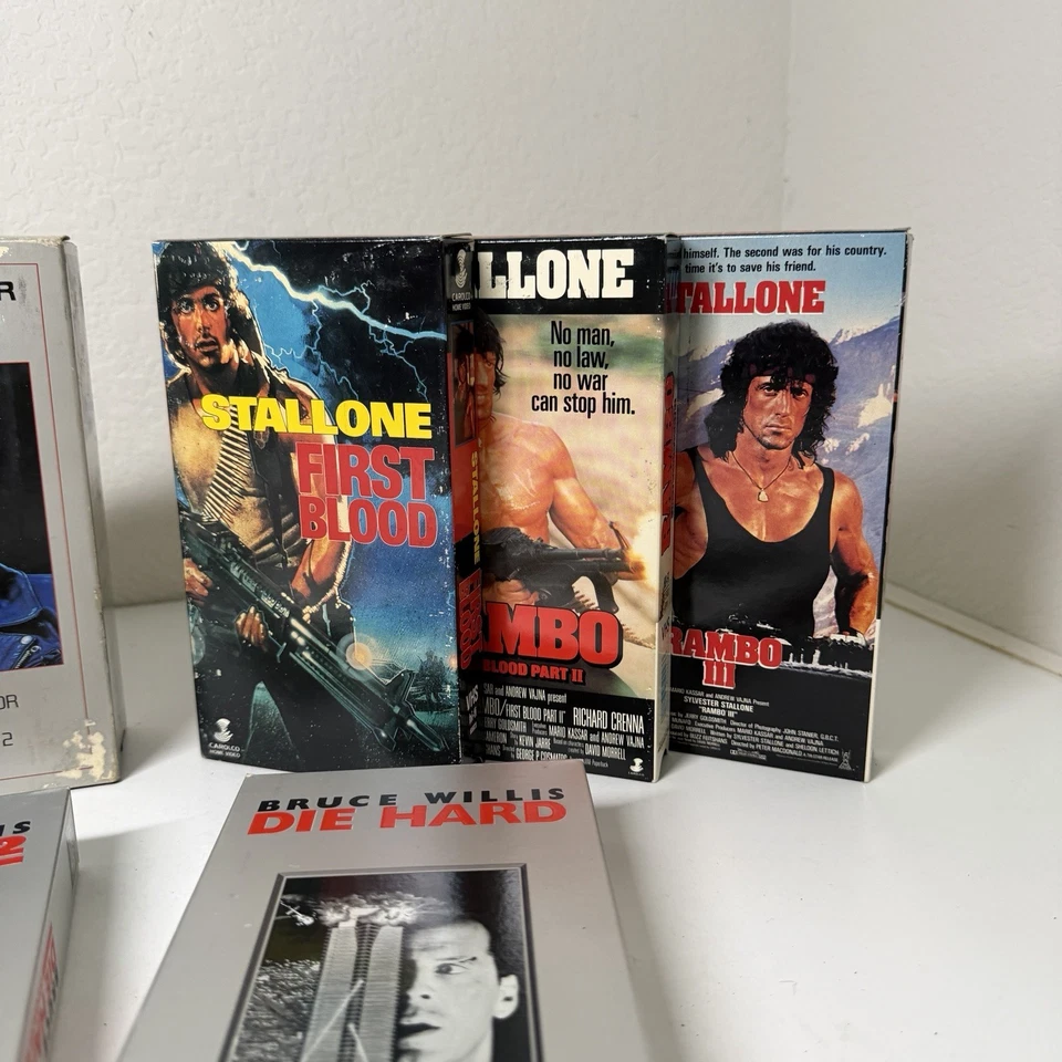 1980 Action Hero VHS Collection, Rambo, Steven Seagal, Terminator, Die Hard, Lot - Image 4 of 4