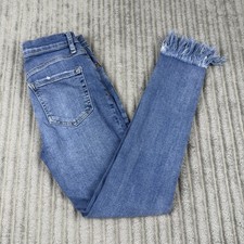 Free People Women’s Jeans 25 Great Heights Frayed Skinny Medium Wash