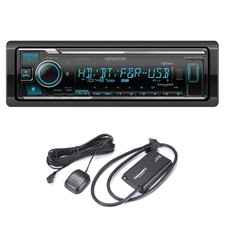Kenwood KMM-X705 Bluetooth single DIN Media Receiver No CD with a Sirius XM...