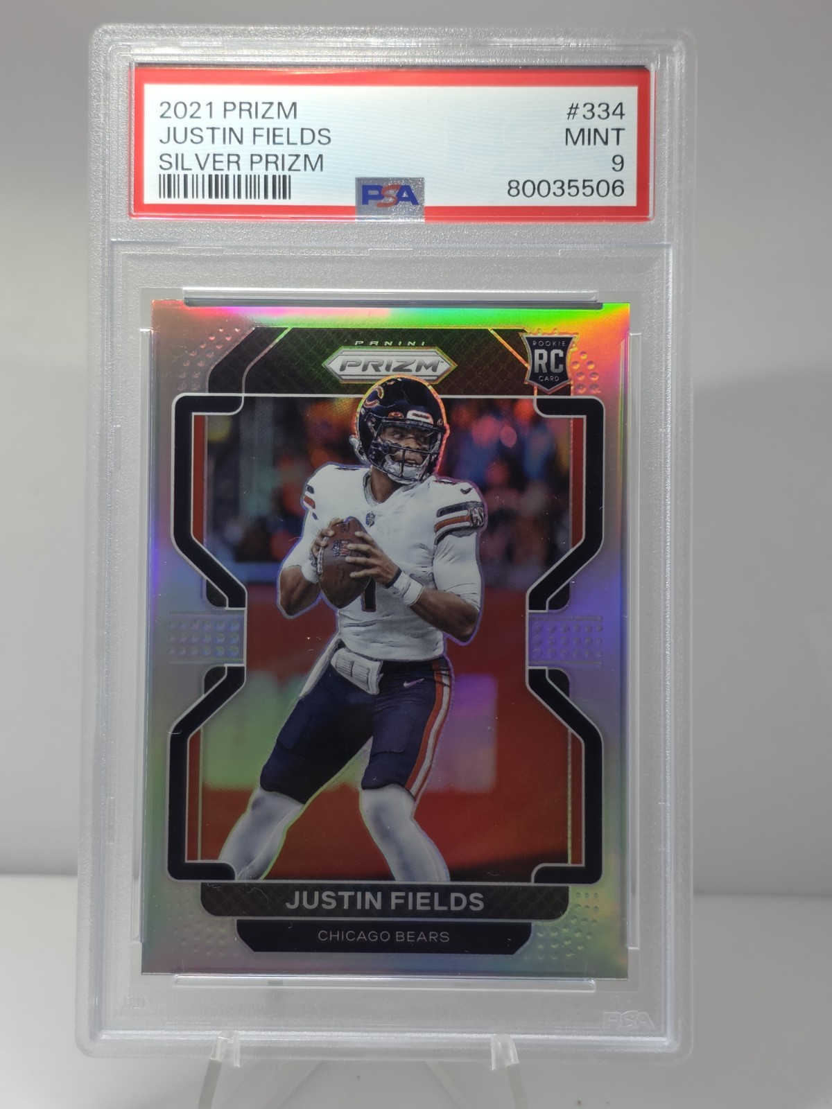 2021 Panini Prizm - Rookie Justin Fields #334 Silver Prizm (RC)